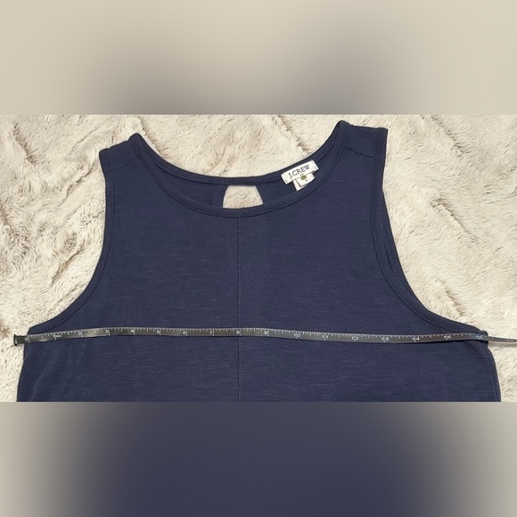 J. Crew Tank Top Navy Blue Floral Trim - Picture 4 of 7